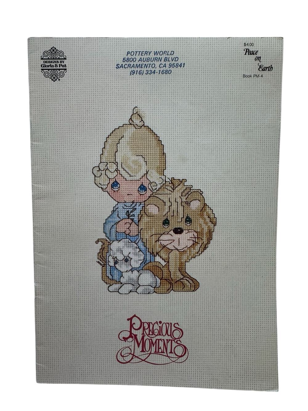 Vintage Precious Moments Peace On Earth Cross Stitch Design Book #PM-4 Christmas